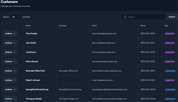 3. Customer CRM screenshot